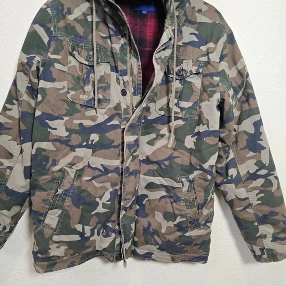 Aeropostale Warm Jacket Mens Camouflage  Size Large Hooded - Picture 9 of 11